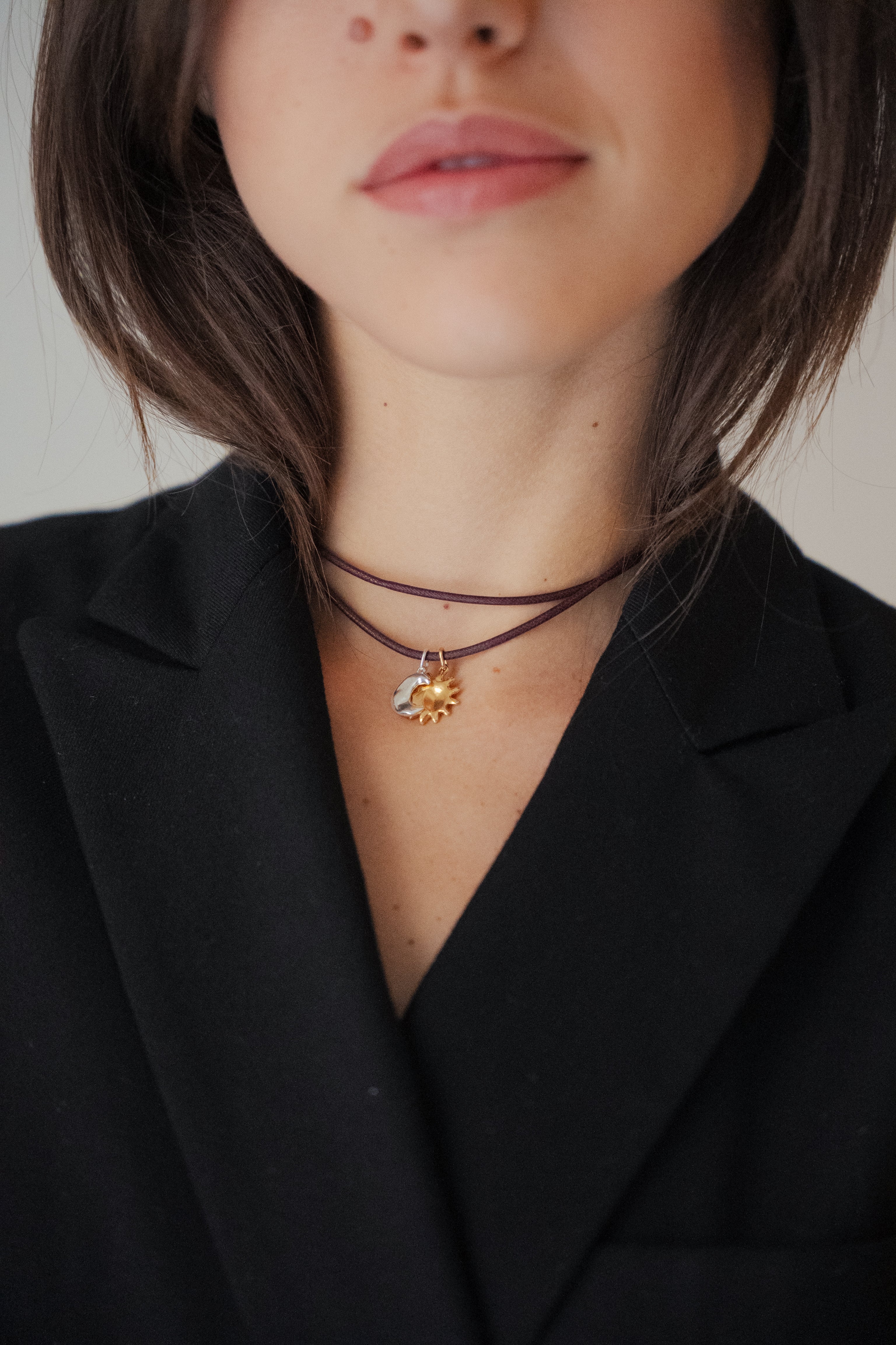 collanine colorate ciondolo argento il sole dentro