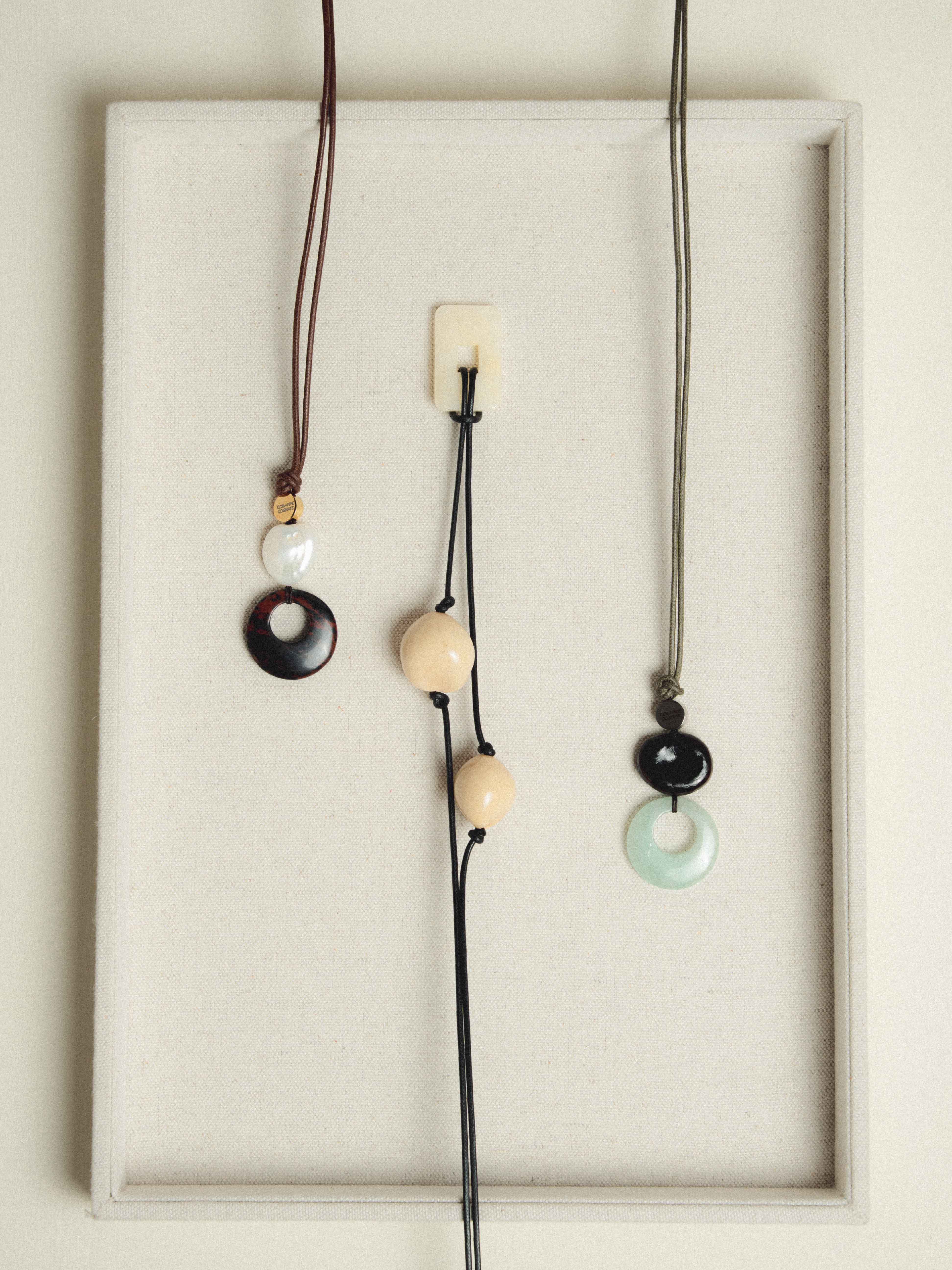 collanine colorate collana pendente diaspro maculato, perle avventurina e new jade