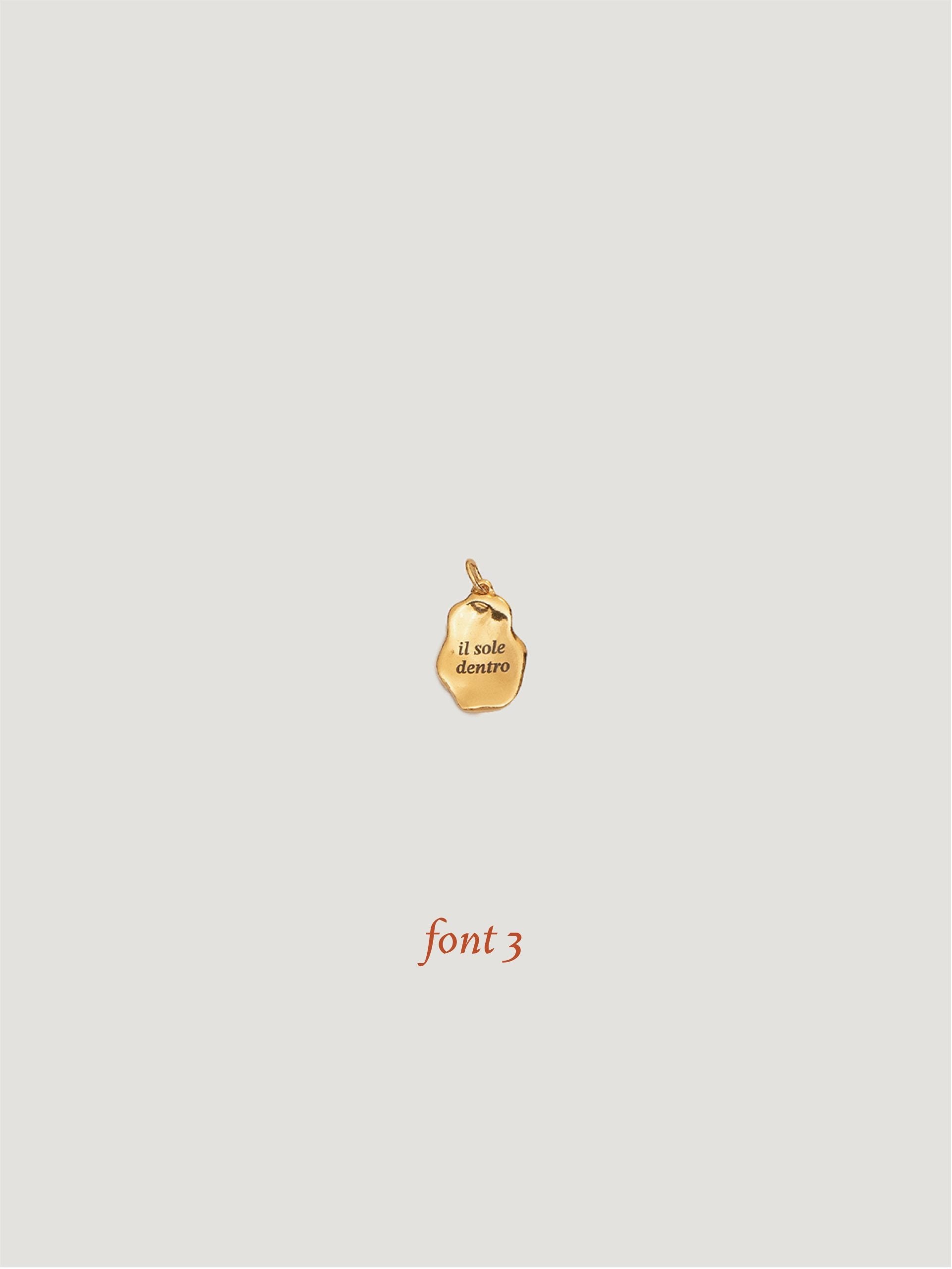 Ciondolo Targhetta organica