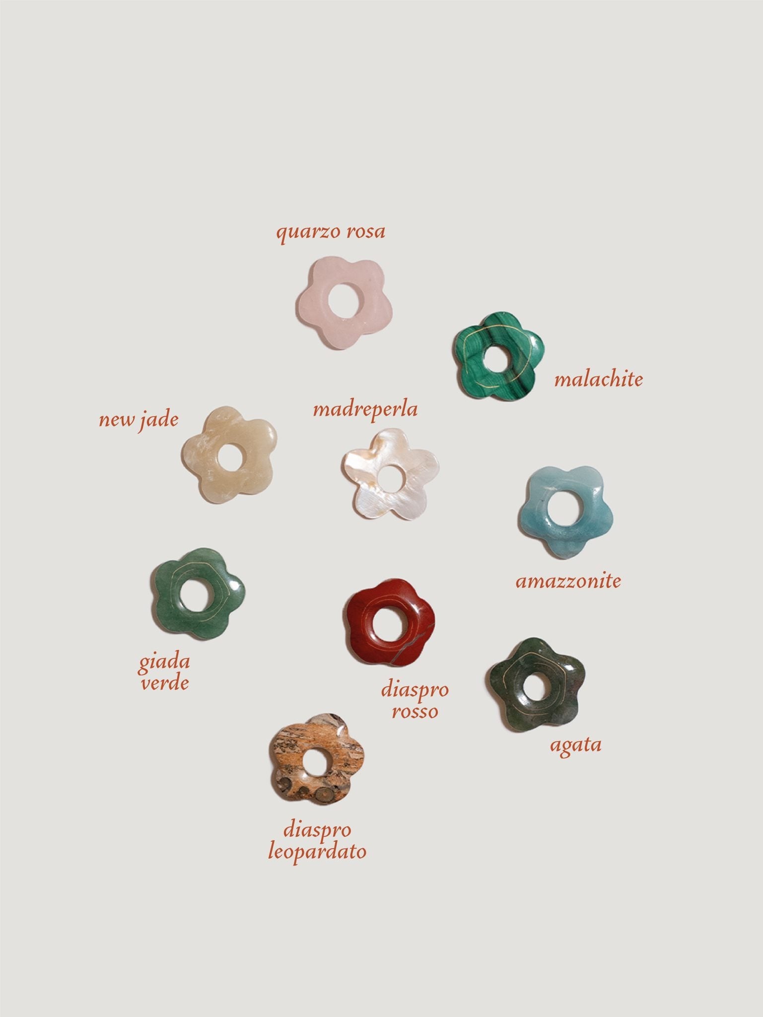 Ciondolo Fiore in pietra dura