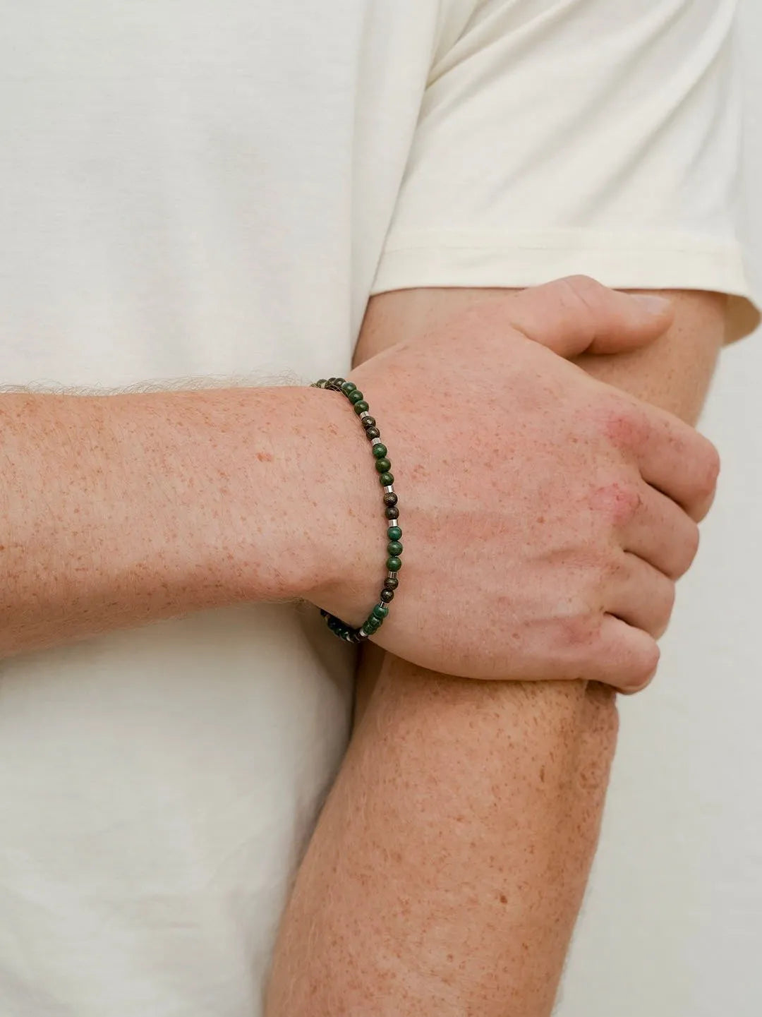 Braccialetto Agata e legno