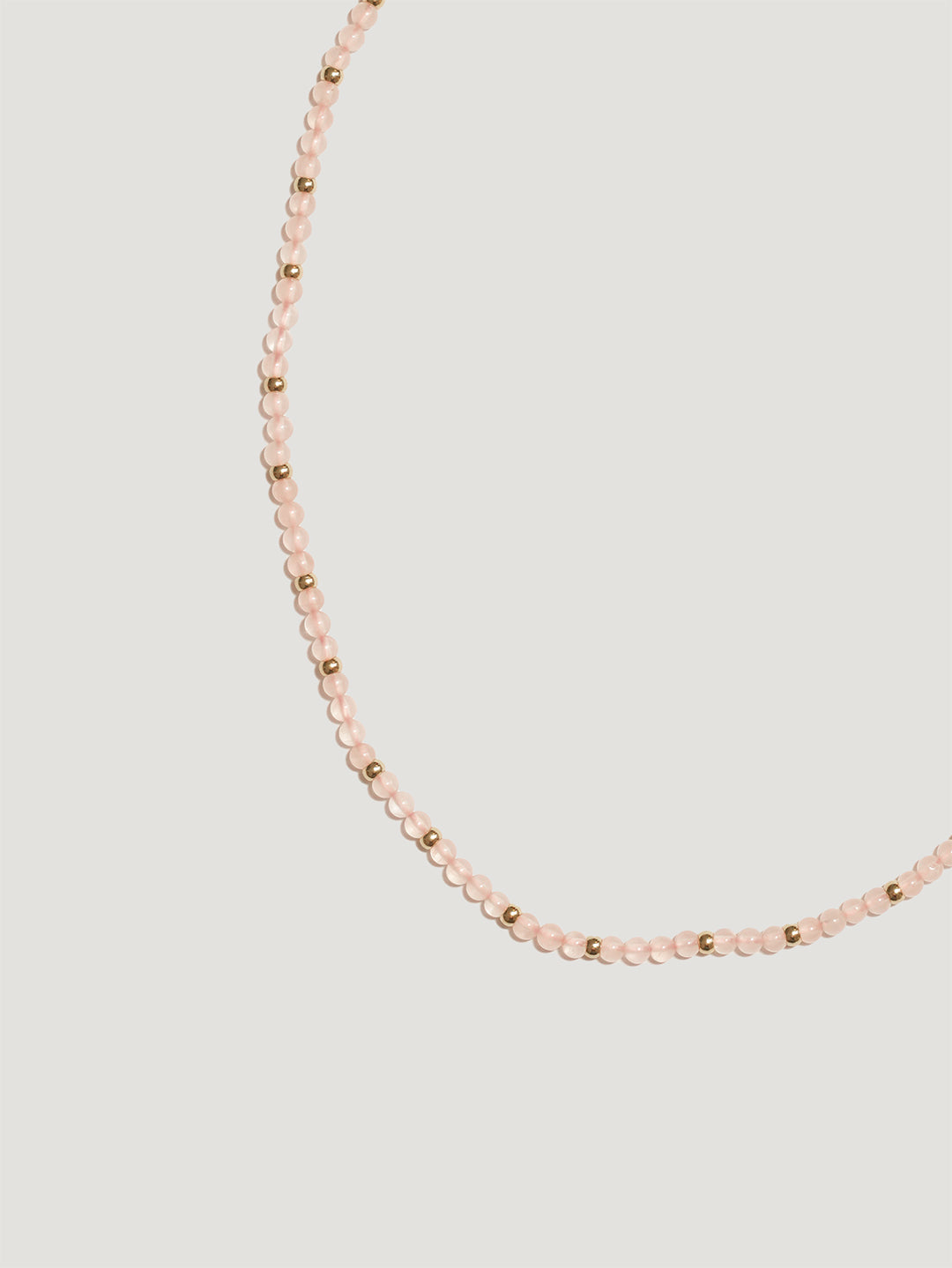 Collana In Quarzo Rosa Naturale – Lunghezza 45 Cm, Fatta A Mano, Con Chiusura In Ottone Argentato - 6