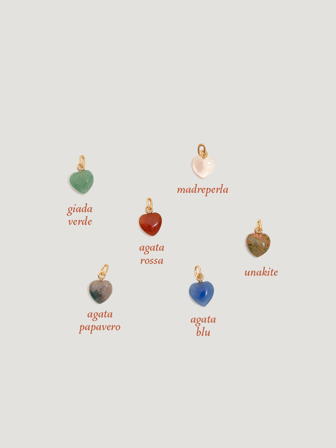 Ciondolo Cuore in pietra dura