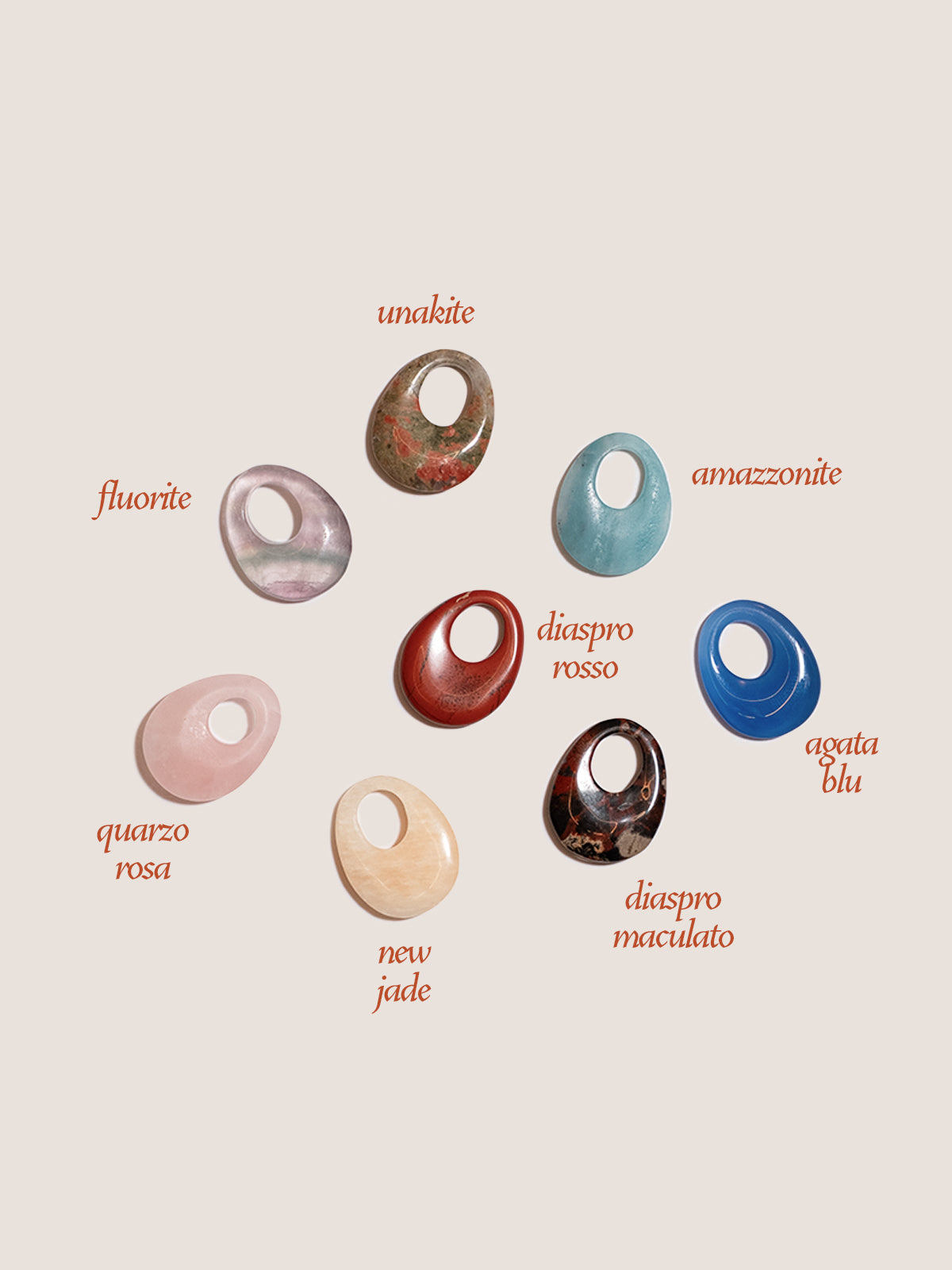 Ciondolo Goccia in pietra dura